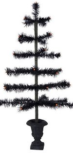 Black Halloween Feather Tree<br>by Bethany Lowe
